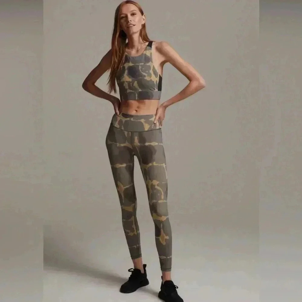 Varley Luna Leggings Golden Tie Dye High Waist Yoga Active Women’s Medium $110